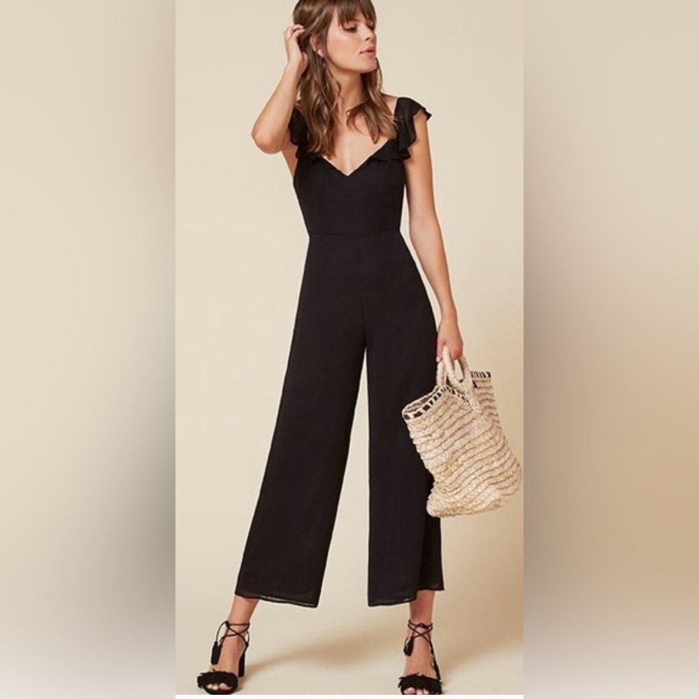 Reformation Black Miri Jumpsuit 6 - $248 - Picture 3 of 7